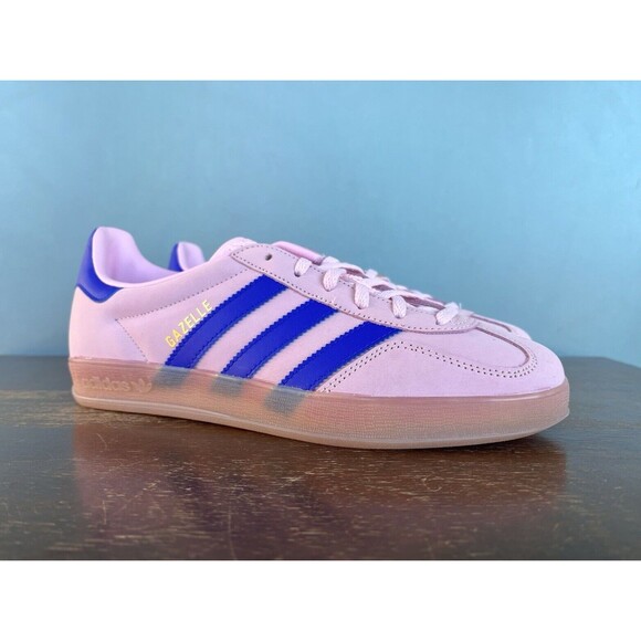 Adidas Gazelle Indoor Clear Pink/Lucid Blue Women's Size 8.5 JI1371 - Picture 2 of 12